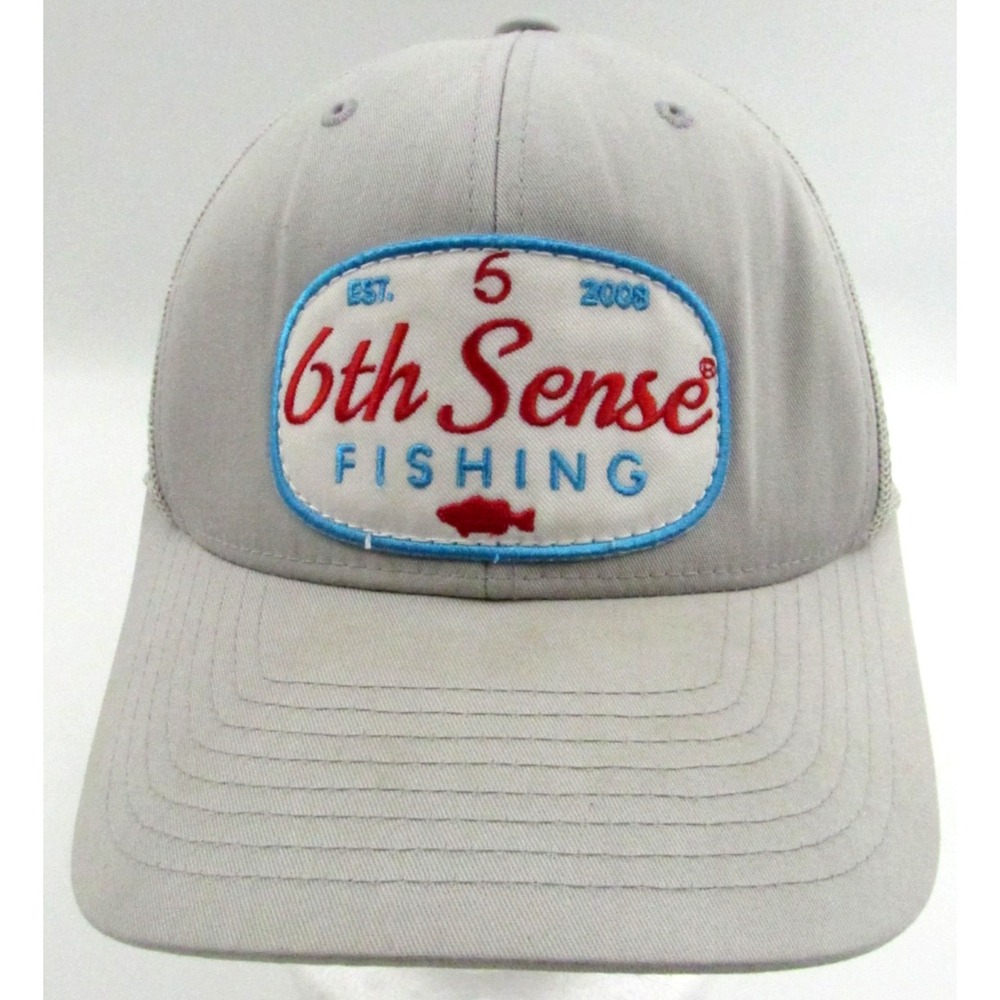 6th Sense Fishing Mesh Snap Back Hat Cap Gray The Classics Yupoong